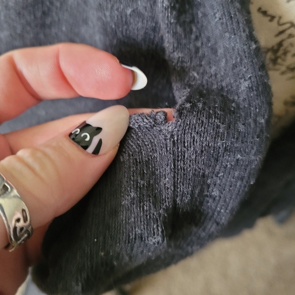 Lunya Cozy Cotton Silk Oversized Hooded Open Long Cardigan in Charcoal - Picture 9 of 13